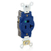 Leviton Blue Receptacle Outlet Single Hospital Grade NEMA 2-Pole 3-Wire 5-20R 20A 125V (8310-B)