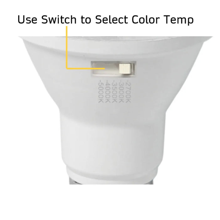 Halco 7PAR20-FL-LED-9CS-D-T20 LED PAR20 Flood 7W E26 Base CCT Selectable 2700K/3000K/3500K/4000K/5000K 550Lm 40 Degree Beam Dimmable 90 CRI 120V (83217)