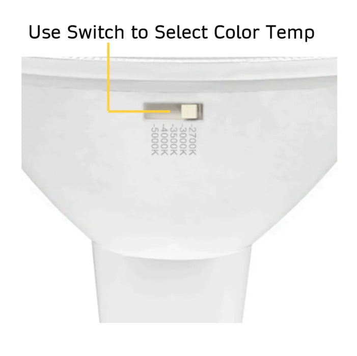 Halco 13PAR38-FL-LED-9CS-D-T20 LED PAR38 Flood 13W E26 Base CCT Selectable 2700K/3000K/3500K/4000K/5000K 1100Lm 40 Degree Beam Dimmable 90 CRI 120V (83219)