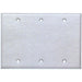 MORRIS Stainless Steel 3 Gang Blank Wall Plate Metal (83330)