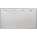 MORRIS Stainless Steel 4-Gang Blank Wall Plate Metal (83340)