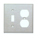 MORRIS Stainless Steel 2-Gang 1 Duplex 1 Switch Metal Wall Plate (83420)