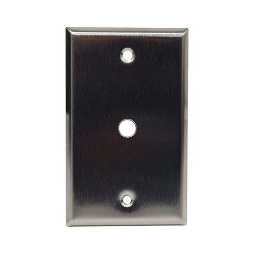 MORRIS Stainless Steel 1-Gang Phone/Cable Wall Plate 0.406 (83455)