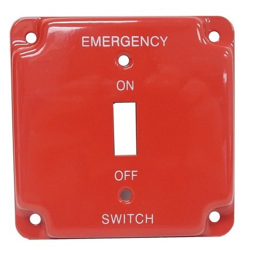 MORRIS Emergency 4 Inch Raised Metal Switch Plate (83502)