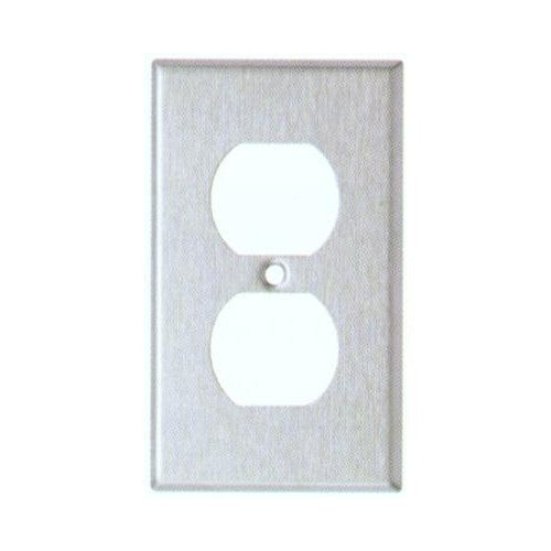 MORRIS Stainless Steel Oversize 1-Gang Duplex Receptacle Wall Plate (83730)