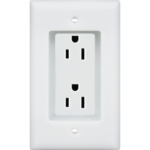 MORRIS Decorator Recessed Duplex Receptacle With Wall Plate (84004)