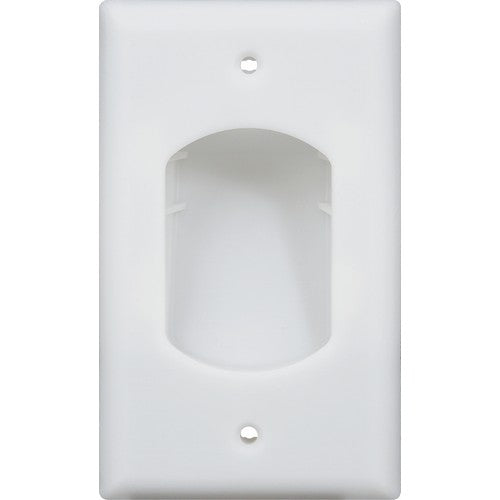 MORRIS 1-Gang Recessed Low Voltage Cable Plate (84009)