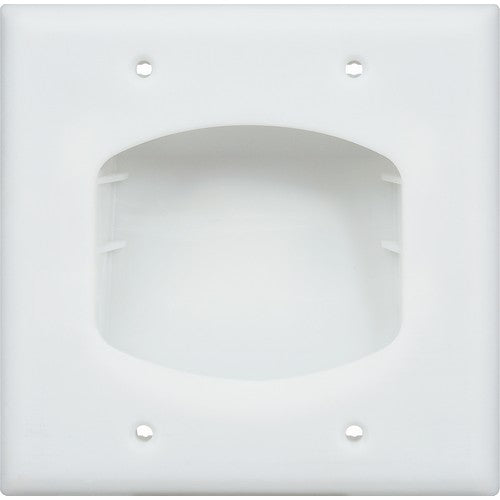 MORRIS 2-Gang Recessed Low Voltage Cable Plate (84010)