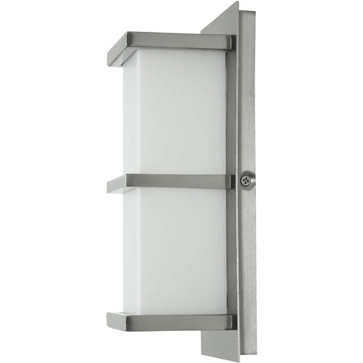 Sunlite LFX/WS/12W/SCT/BN 12W LED Rectangle Wall Sconce With Horizontal Bands CCT Selectable 3000K/4000K/5000K 800Lm 120V Dimmable Brushed Nickel (85098-SU)