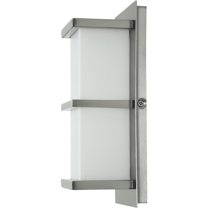 Sunlite LFX/WS/12W/SCT/BN 12W LED Rectangle Wall Sconce With Horizontal Bands CCT Selectable 3000K/4000K/5000K 800Lm 120V Dimmable Brushed Nickel (85098-SU)