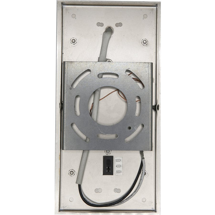 Sunlite LFX/WS/12W/SCT/BN 12W LED Rectangle Wall Sconce With Horizontal Bands CCT Selectable 3000K/4000K/5000K 800Lm 120V Dimmable Brushed Nickel (85098-SU)