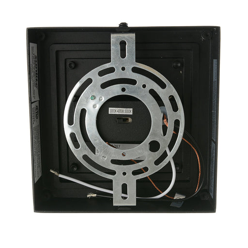 Sunlite LED Square Modern Outdoor Wall Sconce 12W 120V 850Lm 90 CRI CCT Selectable 3000K/4000K/5000K Black (85110-SU)