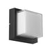 Sunlite LED Square Modern Outdoor Wall Sconce 12W 120V 850Lm 90 CRI CCT Selectable 3000K/4000K/5000K Black (85110-SU)