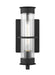 Generation Lighting Alcona Small One Light Outdoor Wall Lantern Black Black/White Cord (8526701-12)