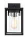 Generation Lighting Vado Small One Light Outdoor Wall Lantern Black Black/White Cord (8531101-12)
