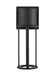 Generation Lighting Union Small LED Outdoor Wall Lantern Black Black/White Cord (8545893S-12)
