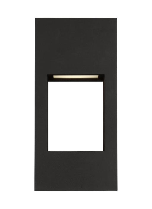 Generation Lighting Testa Small LED Outdoor Wall Lantern Black Black/White Cord (8557793S-12)