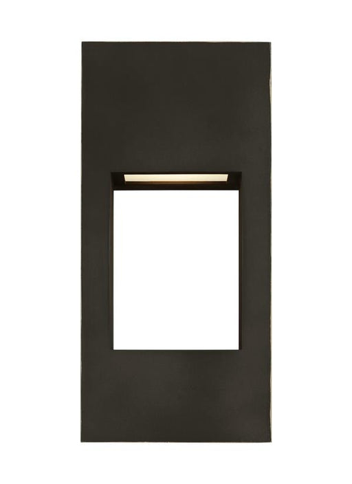 Generation Lighting Testa Small LED Outdoor Wall Lantern Antique Bronze Black/White Cord (8557793S-71)