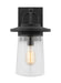 Generation Lighting Tybee Medium One Light Outdoor Wall Lantern Black Black/White Cord (8608901-12)