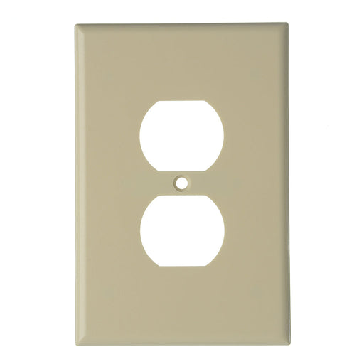 Leviton 1-Gang Duplex Device Receptacle Wall Plate Oversized Thermoset Device Mount Ivory (86103)