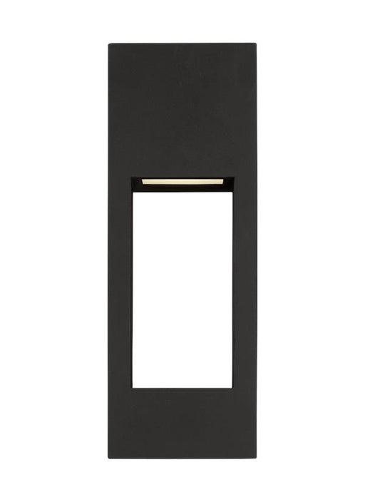 Generation Lighting Testa Medium LED Outdoor Wall Lantern Black Black/White Cord (8657793S-12)