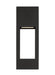 Generation Lighting Testa Medium LED Outdoor Wall Lantern Black Black/White Cord (8657793S-12)