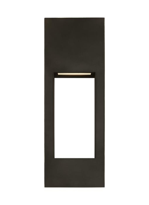 Generation Lighting Testa Medium LED Outdoor Wall Lantern Antique Bronze Black/White Cord (8657793S-71)
