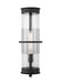 Generation Lighting Alcona Large One Light Outdoor Wall Lantern Black Black/White Cord (8726701-12)