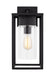 Generation Lighting Vado Large One Light Outdoor Wall Lantern Black Black/White Cord (8731101-12)