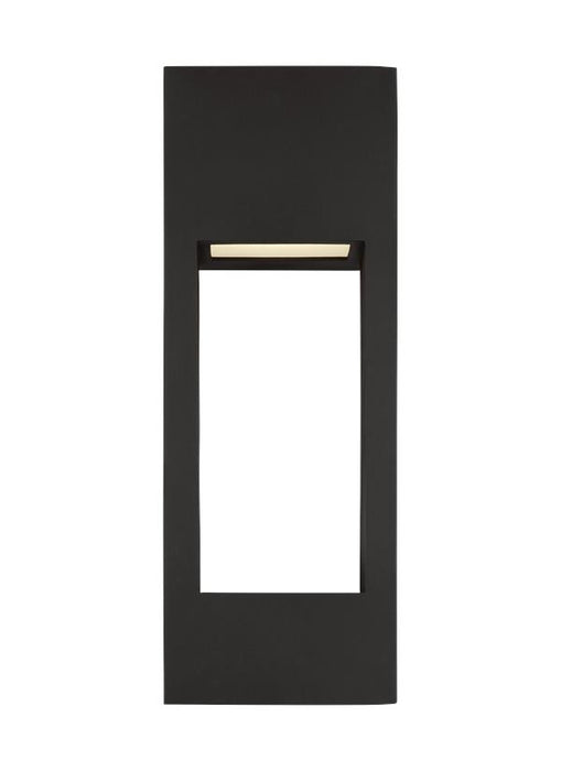 Generation Lighting Testa Large LED Outdoor Wall Lantern Black Black/White Cord (8757793S-12)