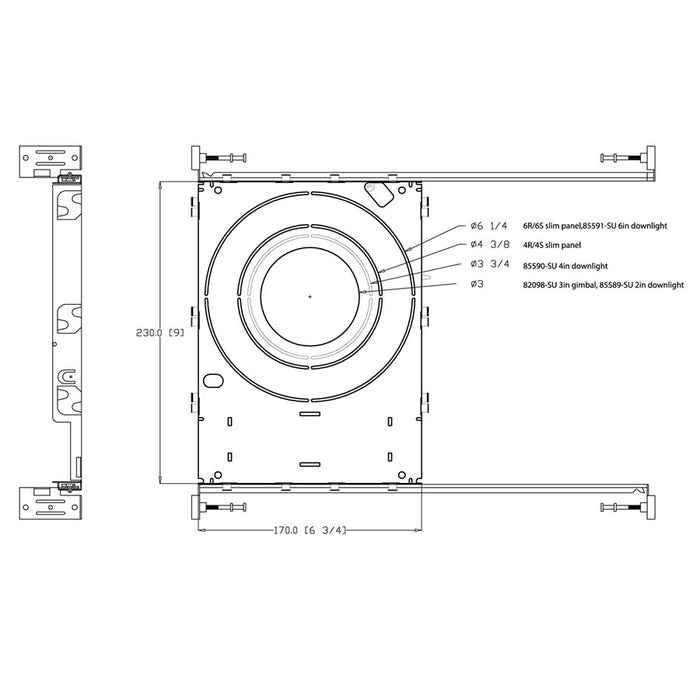 Sunlite  New Construction Plate For Round And Square Slim Downlight (87705-SU)