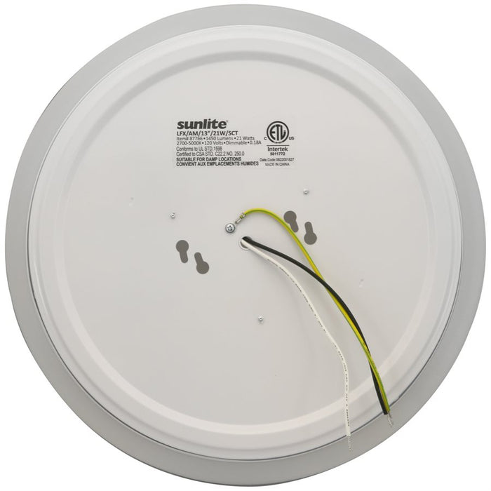 Sunlite LED Solid Band Fixture 21W 1450Lm 2700K/3000K/3500K/4000K/5000K 120V 80 CRI Surface Mount White (87766-SU)