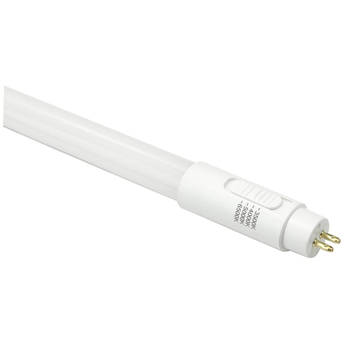 Sunlite T5/LED/BPD/3’/18W/4SCT 3 Foot 18W LED T5 Type B Shatterproof Glass Tube G5 Base CCT Selectable 3500K/4000K/5000K/6500K 120-277V 83 CRI Non-Dimmable (88012-SU)