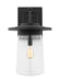 Generation Lighting Tybee Extra Large One Light Outdoor Wall Lantern Black Black/White Cord (8808901-12)