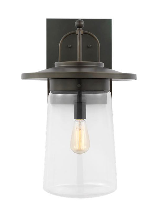 Generation Lighting Tybee Extra Large One Light Outdoor Wall Lantern Antique Bronze Black/White Cord (8808901-71)