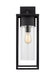 Generation Lighting Vado Extra Large One Light Outdoor Wall Lantern Black Black/White Cord (8831101-12)