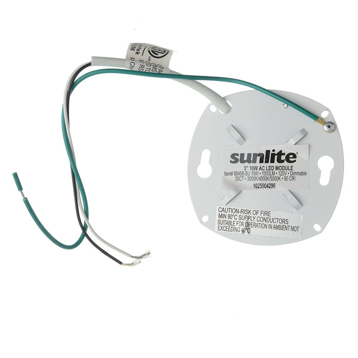 Sunlite MODULE/LED/3''/10W/3SCT/AC Dimmable LED Light Module 10W 90 CRI CCT Selectable 3000K/4000K/5000K (88458-SU)