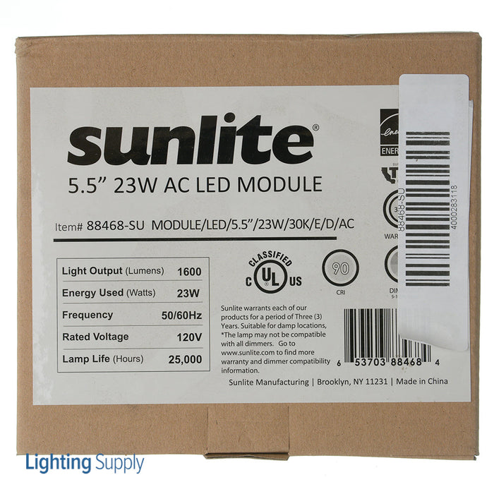 Sunlite MODULE/LED/5.5&quot;/23W/30K/E/D/AC Light Engine 23W 1600Lm 3000K 90 CRI (88468-SU)