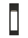 Generation Lighting Testa Extra Large LED Outdoor Wall Lantern Black Black/White Cord (8857793S-12)