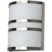 Sunlite LED Half Cylinder Wall Sconce Middle Bands 15W 120V Dimmable 3000K/4000K/5000K 1050Lm 80 CRI Brushed Nickel (88679-SU)