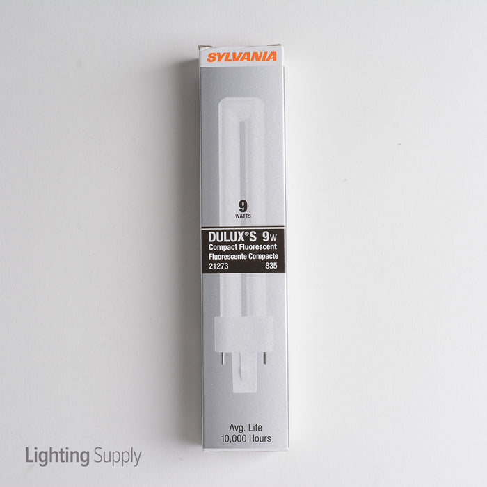 Sylvania CF9DS/835/ECO 9W 3500K Twin Tube/DULUX S 2-Pin G23 Push-In Base Compact Fluorescent (21273)