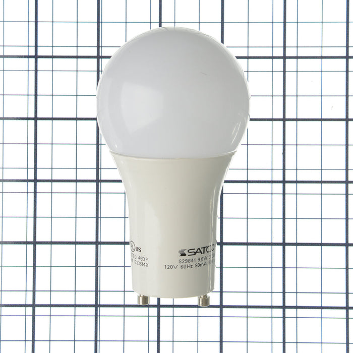 SATCO/NUVO 9.8A19/OMNI/220/LED/35K/GU24 9.8W A19 LED 3500K GU24 Base 220 Degree Beam Spread 120V (S29841)