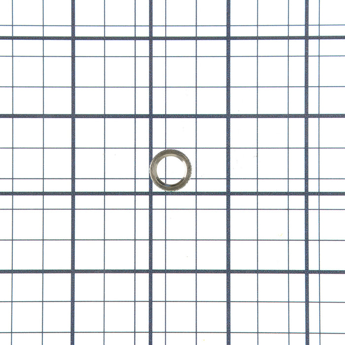 SATCO/NUVO Brass Round Knurled Locknut 9/16 Inch Diameter 1/8 IP 3/32 Inch Thick Nickel Plated Finish (90-1042)