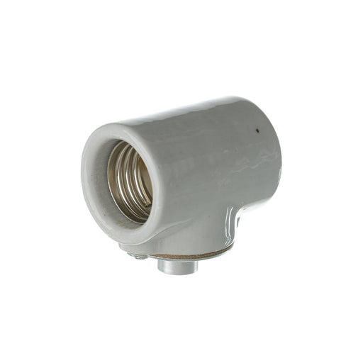 SATCO/NUVO Twin Porcelain Socket With Flange Bushing Cap 1/8 IPS Cap CSSNP Screw Shell Glazed 660W 250V 100/10 Master (90-1109)