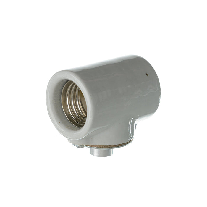 SATCO/NUVO Twin Porcelain Socket With Flange Bushing Cap 1/8 IPS Cap CSSNP Screw Shell Glazed 660W 250V 100/10 Master (90-1109)
