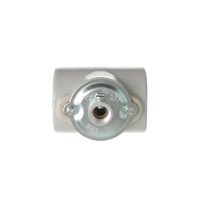 SATCO/NUVO Twin Porcelain Socket With Flange Bushing Cap 1/8 IPS Cap CSSNP Screw Shell Glazed 660W 250V 100/10 Master (90-1109)
