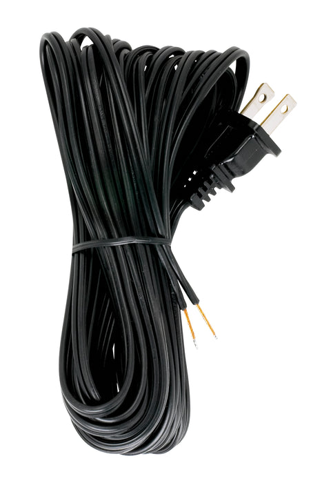SATCO/NUVO 18/2 SPT-1-105C All Cord Sets-Molded Plug-Tinned Tips 3/4 Inch Strip With 2 Inch Slit 20 Foot (90-1536)