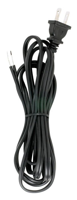 SATCO/NUVO 8 Foot Full Tinned Cord Sets18/2 SPT-2-105C Cord Sets-Molded Plug-Full Tinned Tips For Push-In Terminals-3/4 Inch Strip With 2 Inch Slit 36 Inch Hank (90-2044)