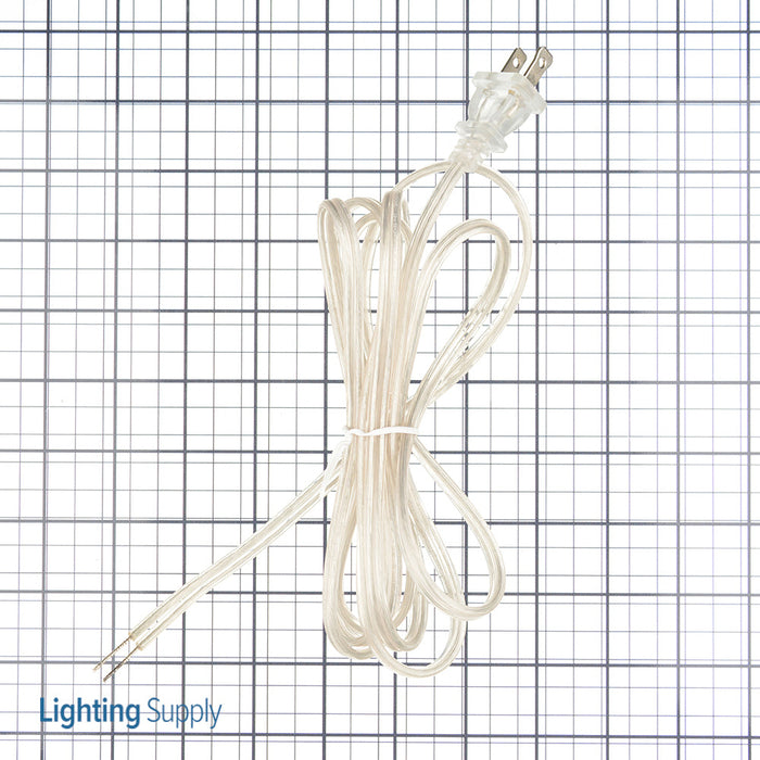 SATCO/NUVO 8 Foot Full Tinned Cord Sets18/2 SPT-2-105C Cord Sets-Molded Plug-Full Tinned Tips For Push-In Terminals-3/4 Inch Strip With 2 Inch Slit 36 Inch Hank (90-2045)