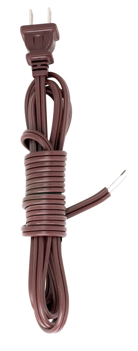 SATCO/NUVO 8 Foot Full Tinned Cord Sets18/2 SPT-2-105C Cord Sets-Molded Plug-Full Tinned Tips For Push-In Terminals-3/4 Inch Strip With 2 Inch Slit 36 Inch Hank (90-2046)